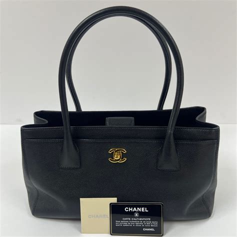 chanel black caviar leather cerf tote bag|CHANEL .